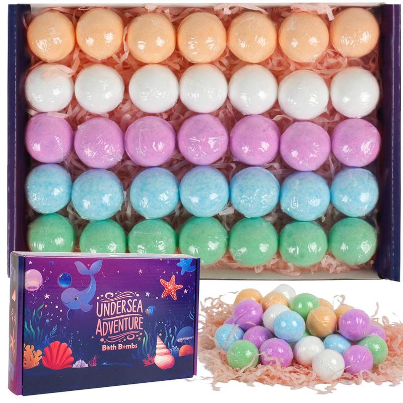 Bath Bombs Gift Set for Women, 35pcs box Handmade Essential Oil Bubble Bath for Christmas Gift, Perfect for Wife, Girlfriend, Sisters on Birthday, Anniversary, Valentine's Day