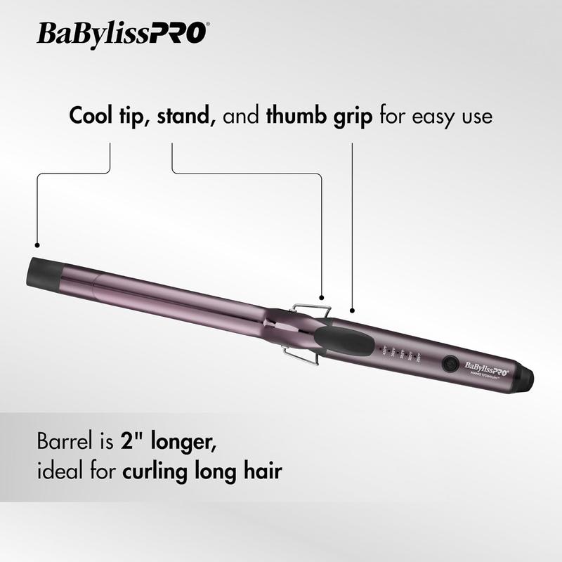 BaBylissPRO Nano Titanium Limited Edition Nightfall Collection Extended-Barrel Curling Iron