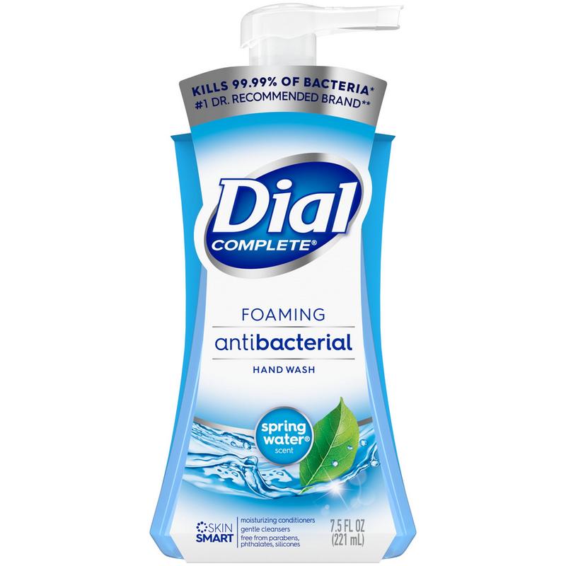 Dial Antibacterial Foaming Hand Wash, Spring Water, 7.5 fl oz (PREESHIP)