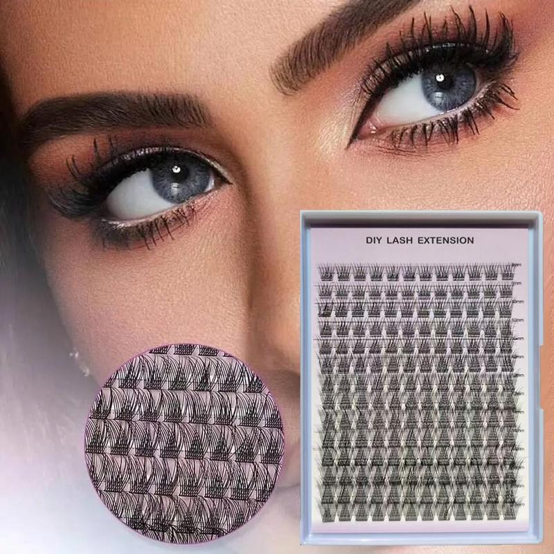 Individual False Eyelashes Kit, 1 Box Natural Look Eyelash Extensions, Self Grafting Curl Eyelashes, Eye Makeup Enhancement False Eyelashes for Women