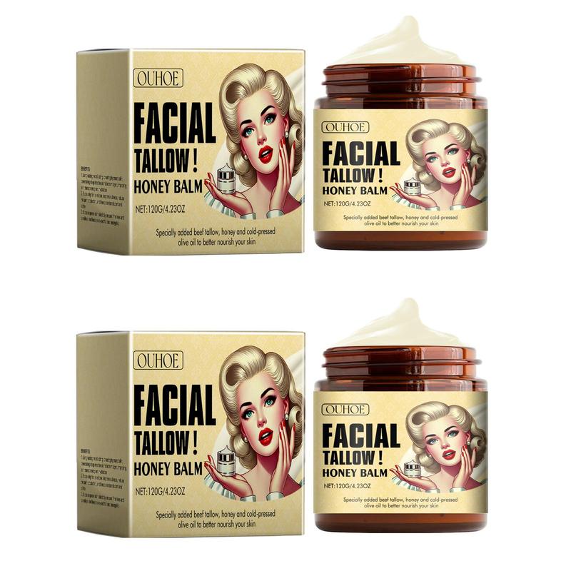 Facial Honey Balm, 2 Counts set Moisturizing Body Cream, Easy to Apply, Hydrating Body Care Product for Women & Men Daily Use