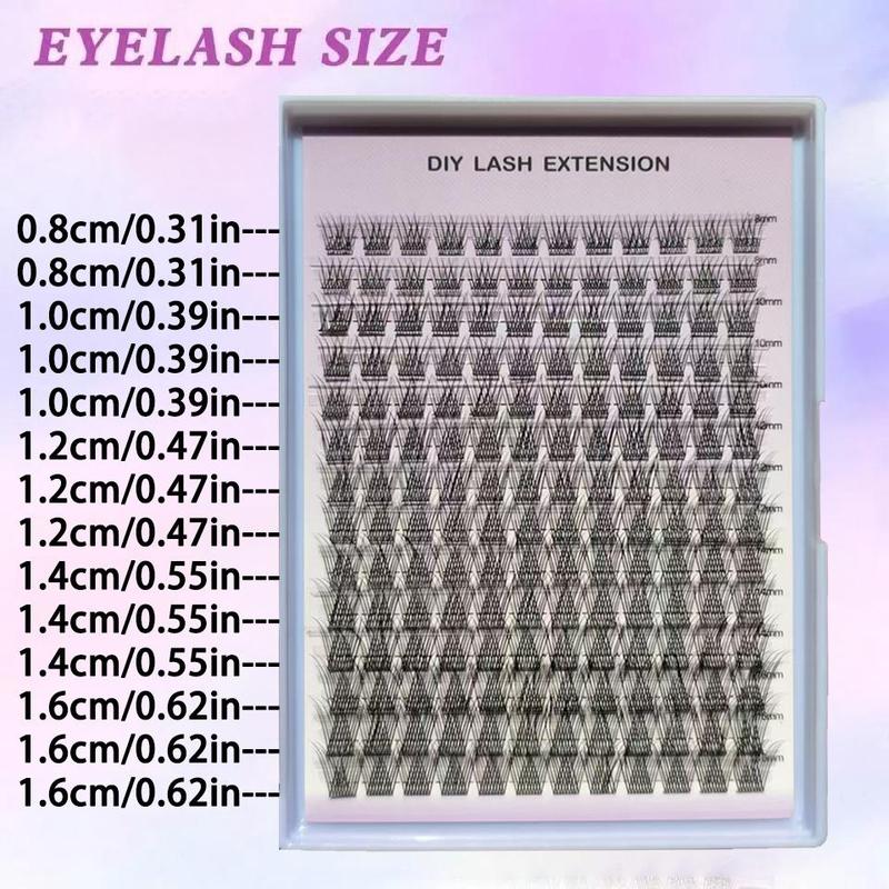 Individual False Eyelashes Kit, 1 Box Natural Look Eyelash Extensions, Self Grafting Curl Eyelashes, Eye Makeup Enhancement False Eyelashes for Women