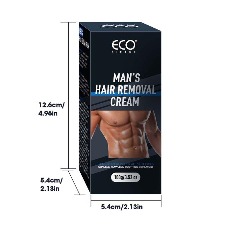 ECO Hair Removal Cream For Men, 5 Min Sensitive Skin, Hair Removal Gel For Body, Chest & Back, Dermatologically Tested ingrown  hair