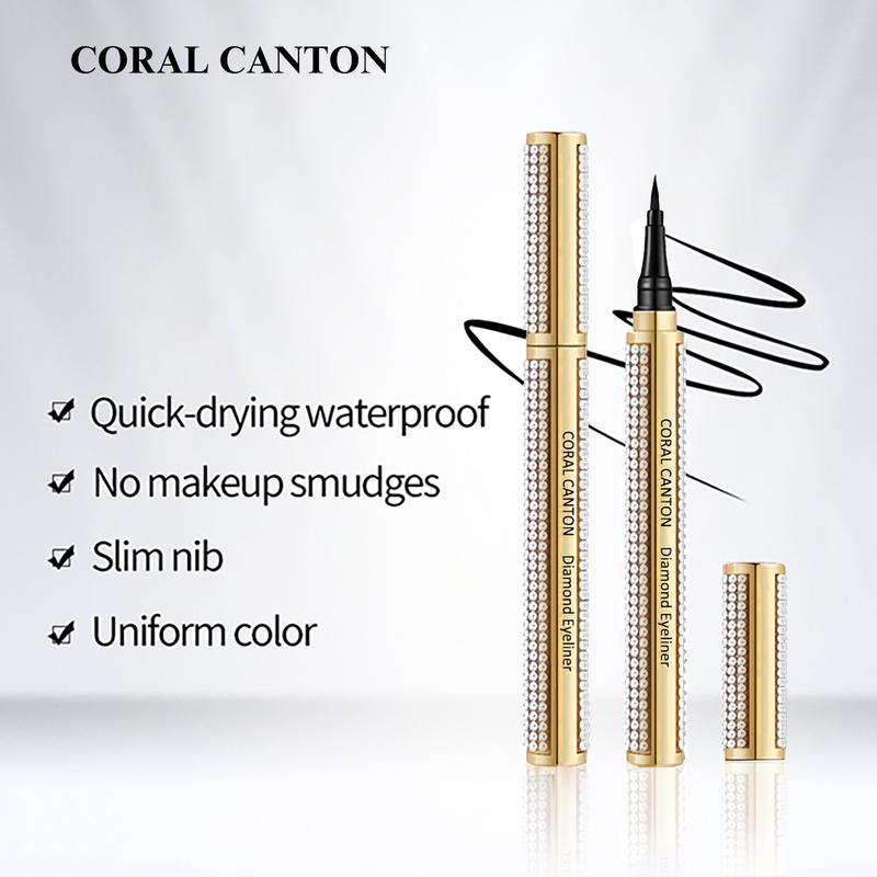 Waterproof Tattoo Eyeliner, Color of Black,  Smudgeproof,Long Lasting,Smooth Nib, Coral Canton Diamond Eyeliner