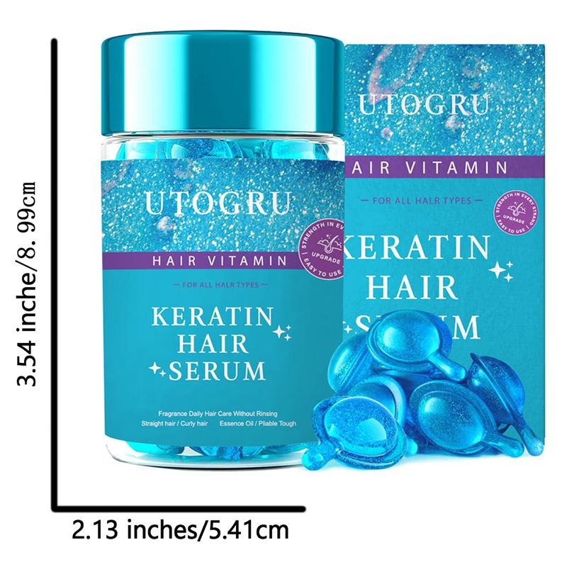 Capsules Hair Serum With Argan, Avocado & Moroccan Oils - Infused with Hair Vitamins A, C, E & Pro B5 - Leave-In Conditioner for Frizzy & Damaged Hair - Nourishing Conditioner & Cleansing Shampoo Alternative for Men & Women.