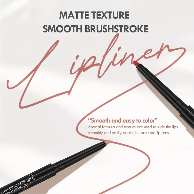 Long-Lasting Matte Brown Lip Liner Crayon - Waterproof High Pigment Formula for All Skin Types with Sweatproof Matte Lipstick Enhancer - Perfect Valentine's Day Gift