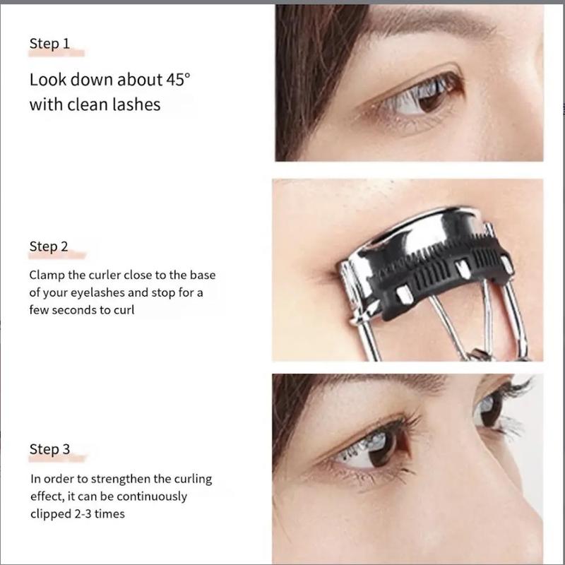 Eyelash Curler with Comb, Professional Eyelashes Curling Tool for Daily Use, Eye Lash Styling Accessories for Women & Girls