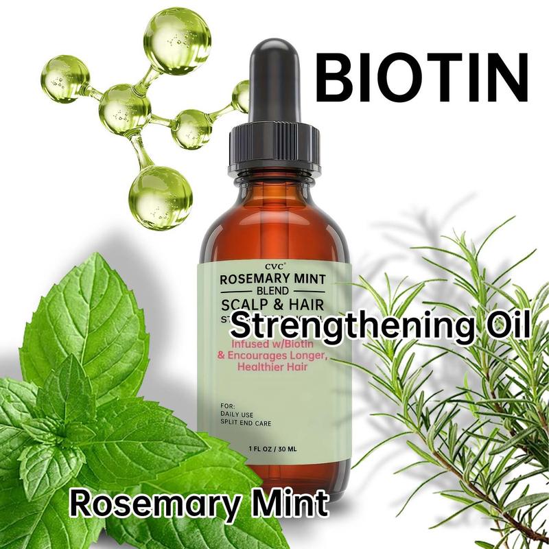 CVC Rosemary Hair Oil for Hair Growth, Infused with Biotin & Mint, Strengthens & Nourishes for Healthy, Shiny Hair – 30ml