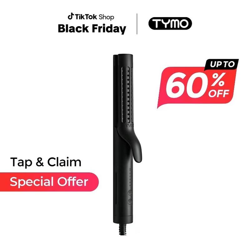 TYMO AIRFLOW-Hair Straightener and Curling Iron 2 in 1, Negative Ionic Anti-scald Curling Wand  Long Short Hair Curler  Comfort Salon  hairwaver muk  straightener