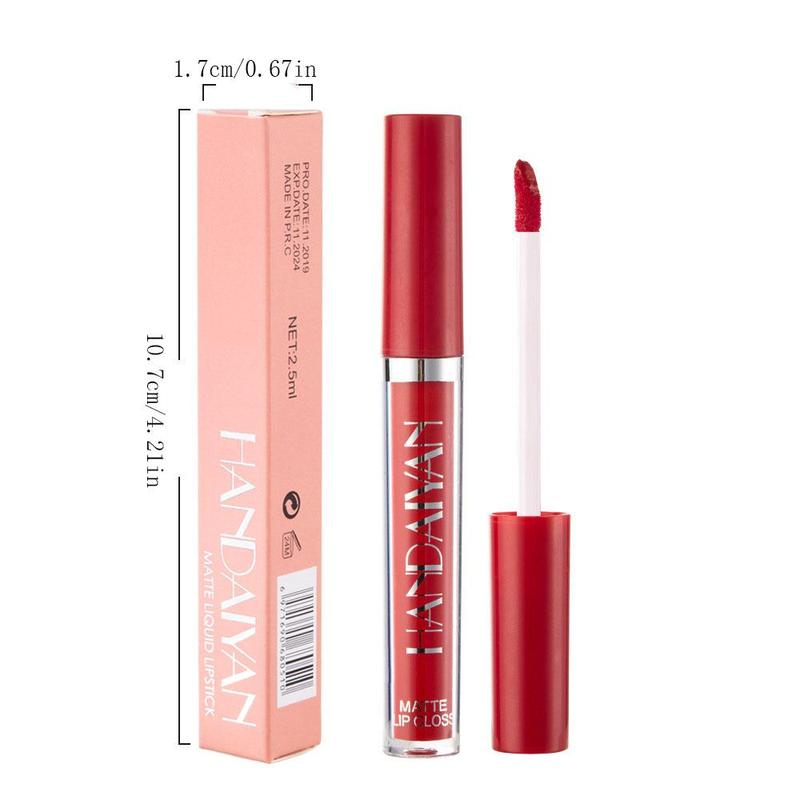 Music Festival Makeup Long Lasting Lip Gloss, Summer Gifts, Moisturizing Matte Liquid Lipstick, Lip Tint Lip Stain Lip Balms for Gift, Girls & Women Cosmetic Supplies, Red Lip Gloss Nut