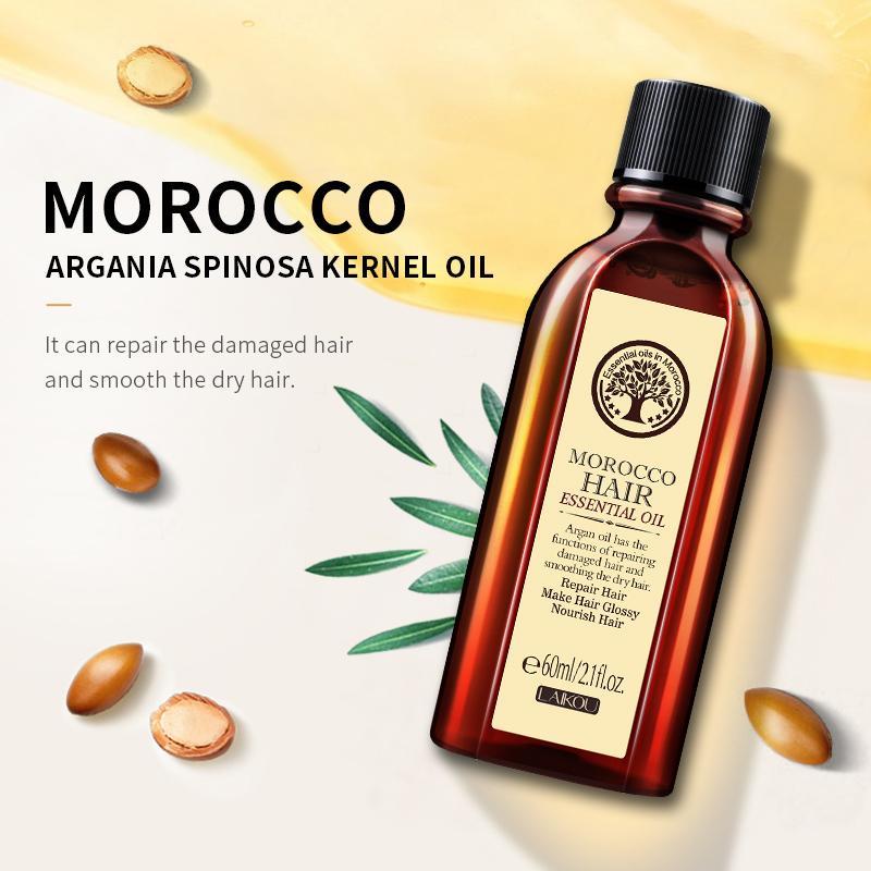 Hair Treatment Oil, Moroccan Argan Essential Oil For Smoothing & Shining Hair, Hair Care & Styling Product For Women, Christmas Gift