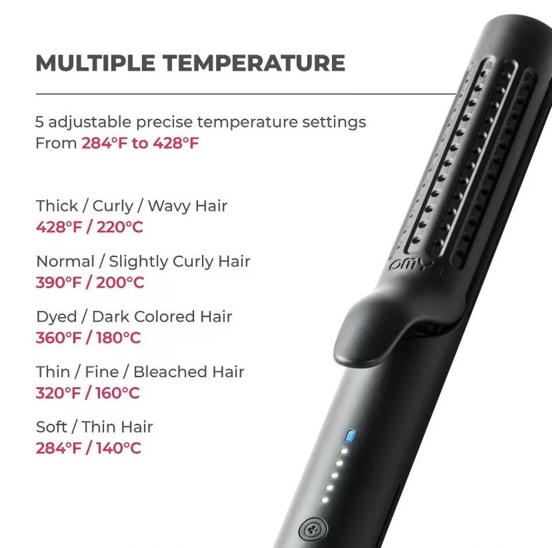 TYMO AIRFLOW-Hair Straightener and Curling Iron 2 in 1, Negative Ionic Anti-scald Curling Wand  Long Short Hair Curler  Comfort Salon  hairwaver muk  straightener