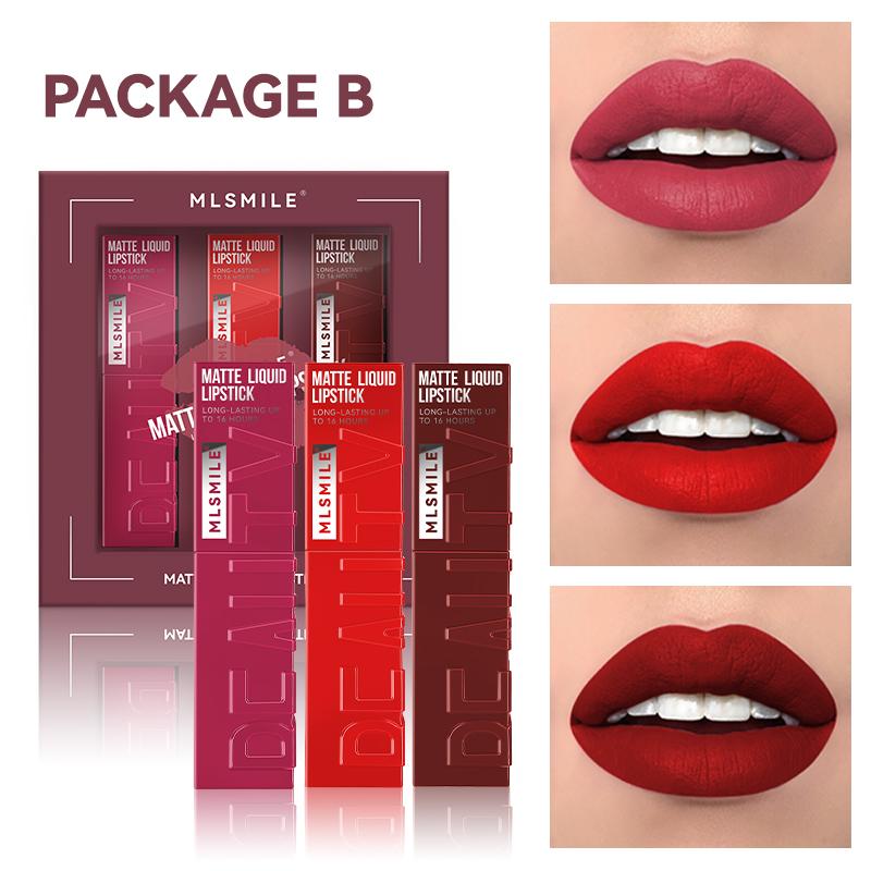 Long-Lasting, Intense Color Silk Velvet Lipstick set for Smooth Matte Lipgloss Makeup Cosmetic Glossy