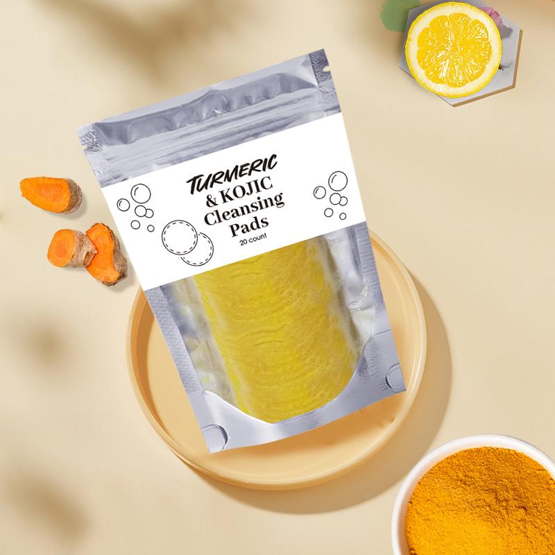 3pcs Turmeric Cleansing Set Cleansing Mousse Soap Cleansing Pads - Made with Natural and Organic Ingredients Gentle Facial Care For All Skin Skin Care Comforting Moisturizing Daily Skin Care