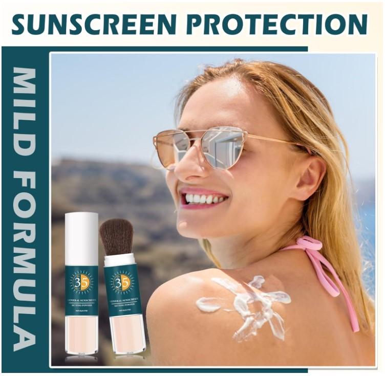 Mineral Sunscreen Powder SPF Powder for Face Oil Control Long Lasting Sunscreen Powder for Face Natural Light Breathable Translucent Powder Setting Powder Makeup #01 Translucent