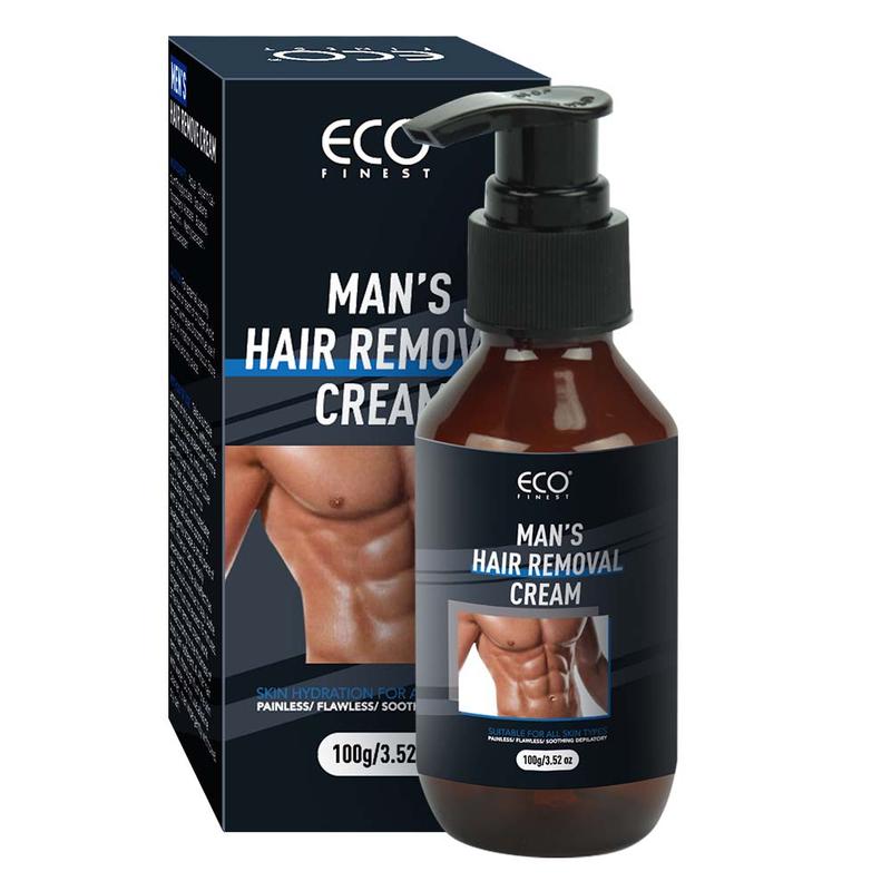 ECO Hair Removal Cream For Men, 5 Min Sensitive Skin, Hair Removal Gel For Body, Chest & Back, Dermatologically Tested ingrown  hair