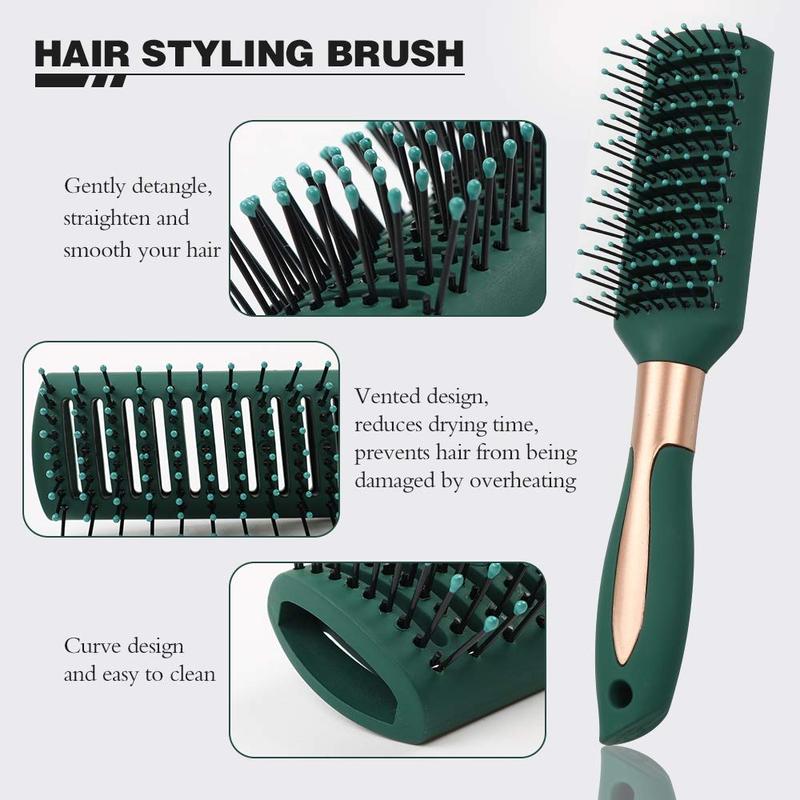 Professional Hair Brush Set, 6 Counts set Wet & Dry Hair Cushion Comb Set, Tangle-free Hair Brush, Hair Styling Tools for Men & Women