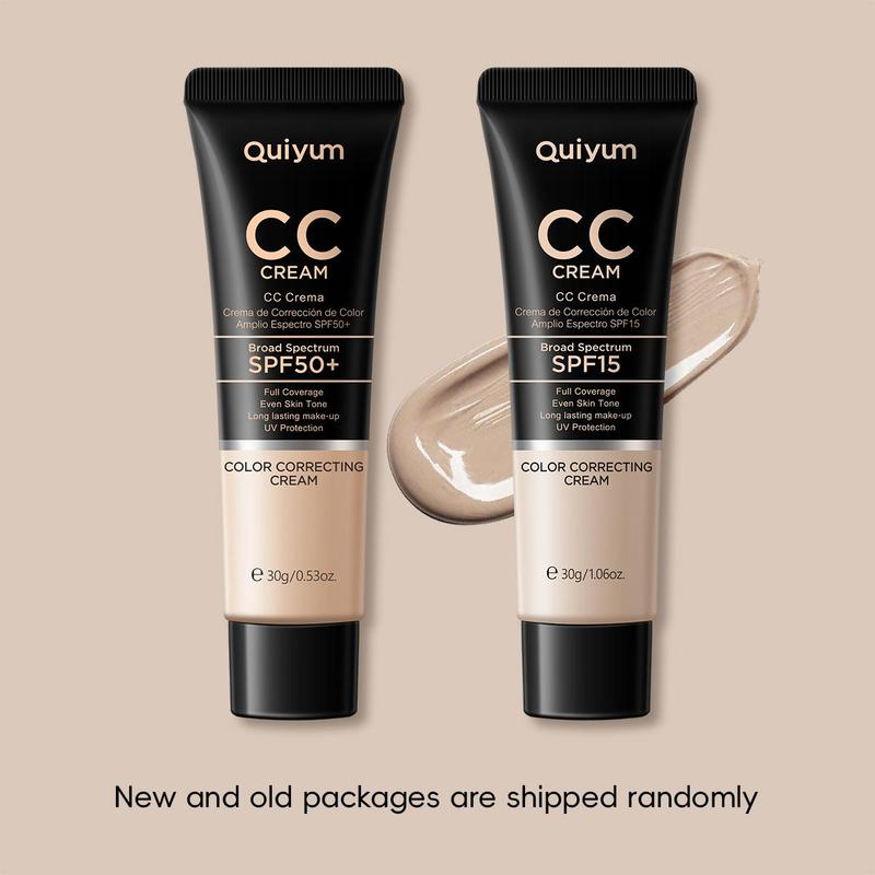 Lightweight Cc Cream, Natural Extract Hydrating Concealer Cream, Moisturizing Facial Color Correcting Primer Makeup Foundation, Sun Care Makeup Base Cream