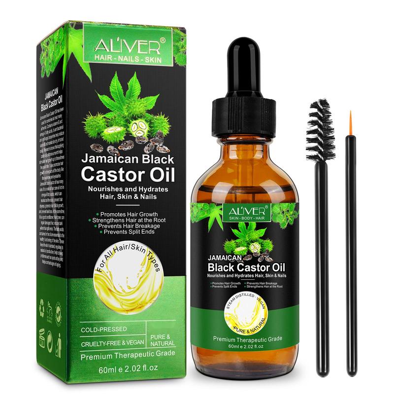 Black Castor Oil, Natural Hair Care Oil, Nourishing Hair Care Product for Smoothing, Hair Care & Styling Product, Hair Care Essential Oils, Comfort Haircare Products, Hair Products