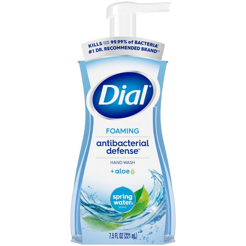 Dial Antibacterial Foaming Hand Wash, Spring Water, 7.5 fl oz (PREESHIP)