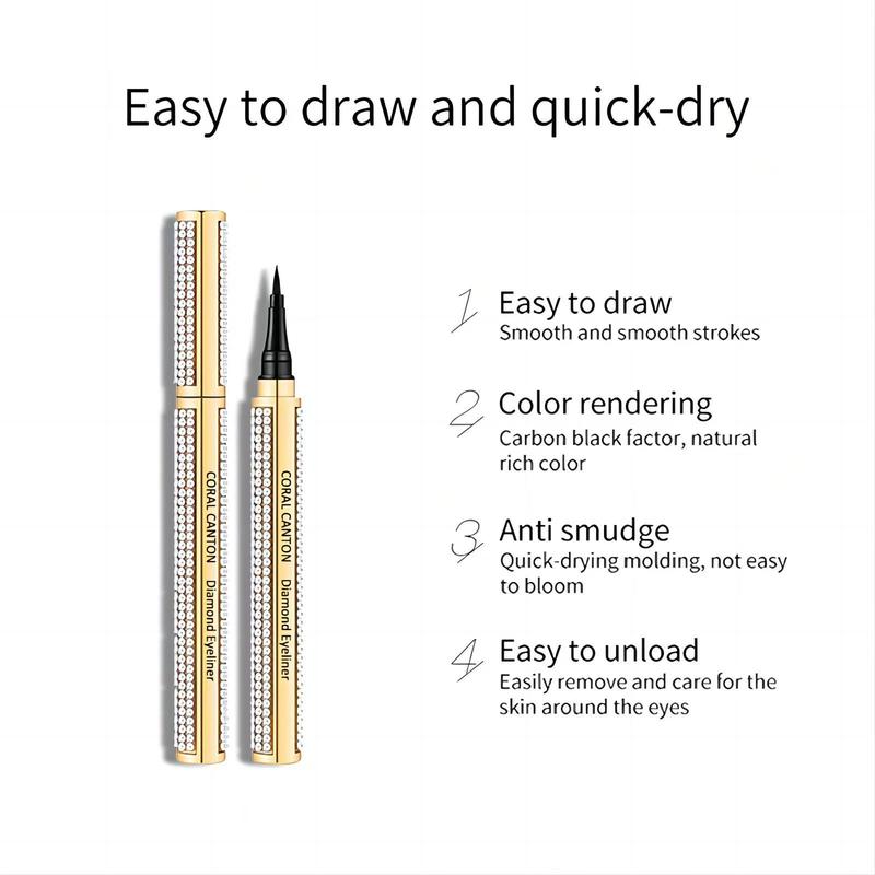 Waterproof Tattoo Eyeliner, Color of Black,  Smudgeproof,Long Lasting,Smooth Nib, Coral Canton Diamond Eyeliner