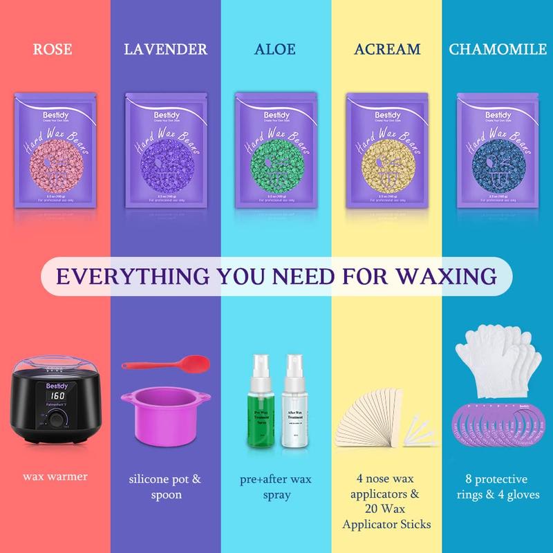 Waxing Kit Wax Warmer, Bestidy Digital Wax Kit with Hard Wax Beads for Women and Men,For Whole Body Brazilian Bikini Legs Facial Eyebrow Armpit Hair Removal o., Ltd. o., Ltd. Foshan Kexinghui Electronic Co., Ltd.