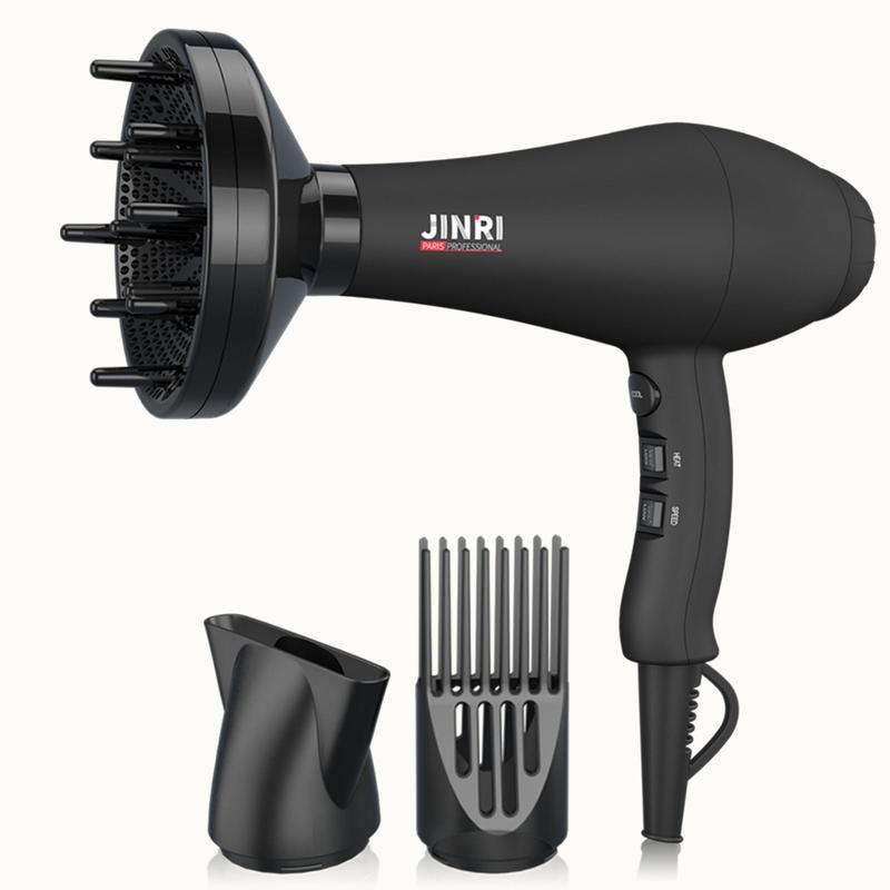 Infrared Ray Professional Hair Dryer, Quick-Drying & Quiet Hair Dryer with Diffuser & Concentrator Attachments, Lightweight Travel Portable Hair Dryer