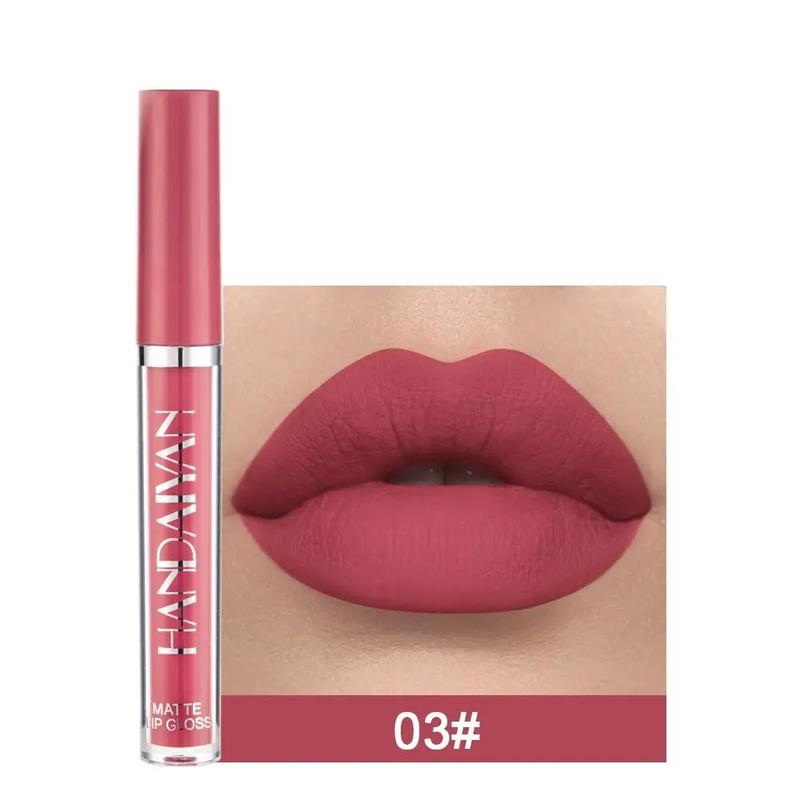 Music Festival Makeup Long Lasting Lip Gloss, Summer Gifts, Moisturizing Matte Liquid Lipstick, Lip Tint Lip Stain Lip Balms for Gift, Girls & Women Cosmetic Supplies, Red Lip Gloss Nut