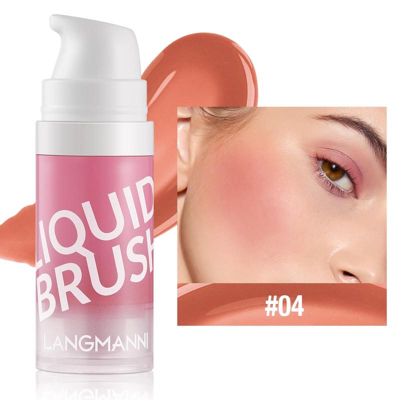 Long Lasting Liquid Blush, Pressed Blush Stick, Natural Look Blush for Daily Makeup, Lightweight Blush, Soft Color Shadow, Suitable for All Skins