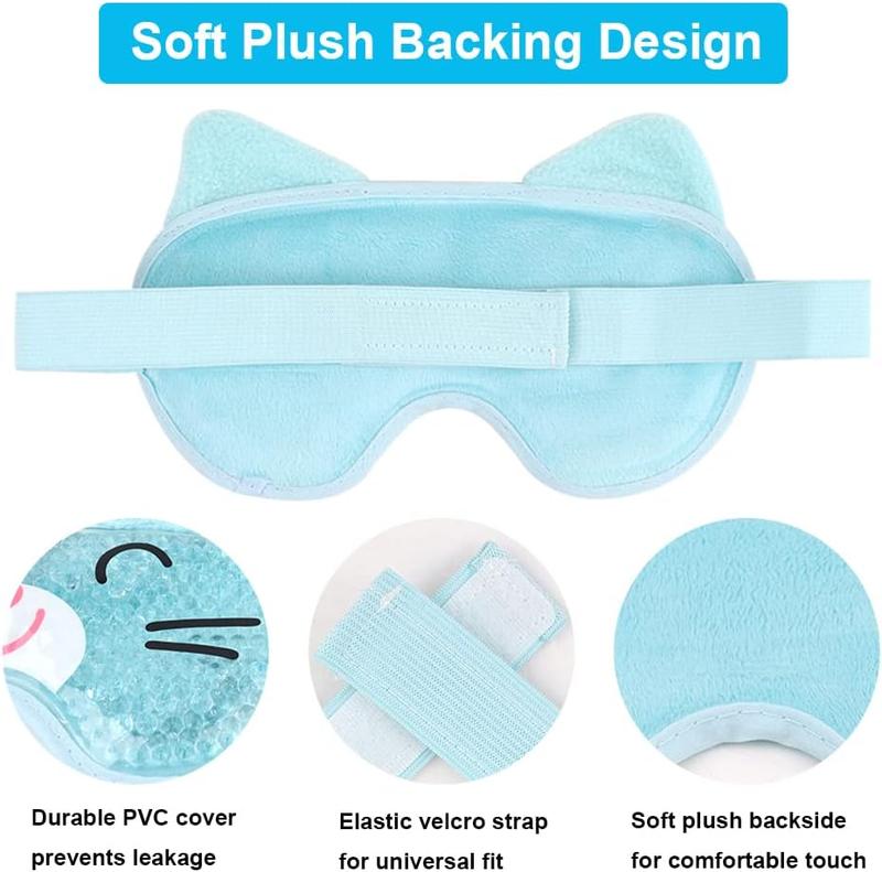 Ice Pack Eye Mask Cold Compress Reusable Hot Cold  Gel Eye Mask with Soft Plush Backing