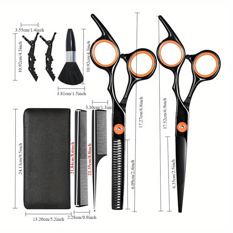 8 Pieces Professional Hair Cutting Scissors Set, Grooming Thinning Shears, for Men Women Hairdresser Home Salon Barber Haircut Kit