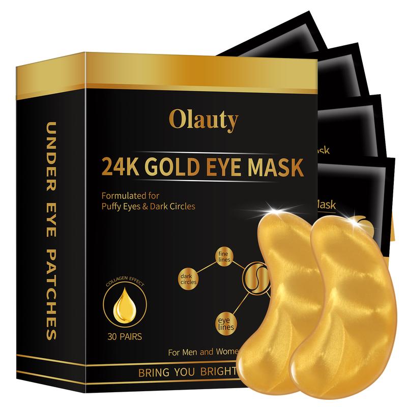 30 Pairs 24K Gold Collagen Eye Patches - Under Eye Masks for Dark Circles, Puffiness & Skin Care