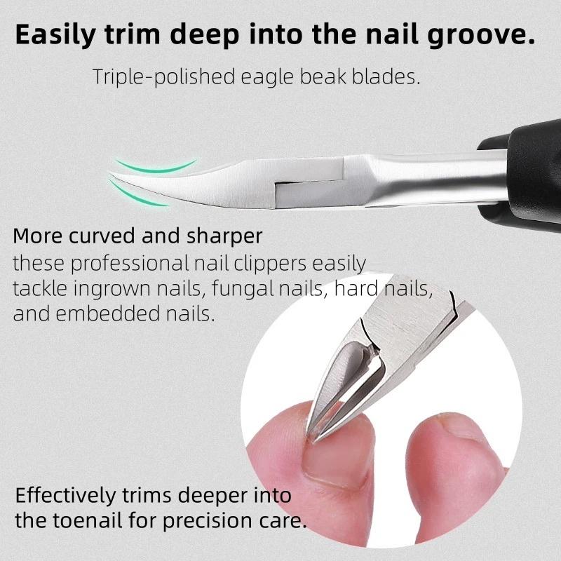 Introducing the Eagle Beak Nail Clipper! Specifically designed for those suffering from ingrown nails and thick, painful nails due to paronychia.