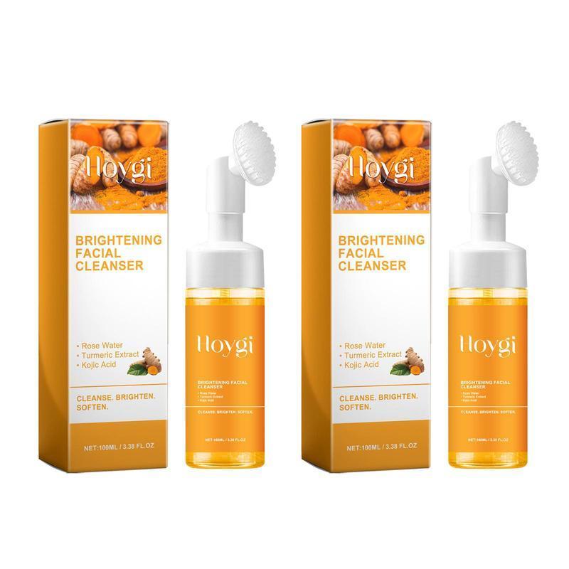 Turmeric Facial Cleanser, 1 2counts Set Gentle Moisturizing Facial Cleanser, Facial Skin Care Product for Daily Use, Oily Skin, Girls Bath Products