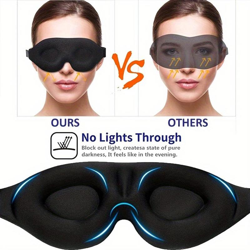 3D Contoured Sleep Eye Mask, Soft & Breathable Eye Cover for Men & Women, Night Sleep Mask for Blocking Out Light, Yoga, Nap