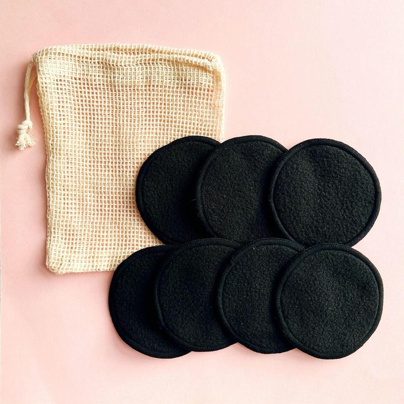 Reusable Charcoal Soft Facial Rounds for Makeup Removal - 7pk