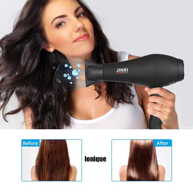 Infrared Ray Professional Hair Dryer, Quick-Drying & Quiet Hair Dryer with Diffuser & Concentrator Attachments, Lightweight Travel Portable Hair Dryer