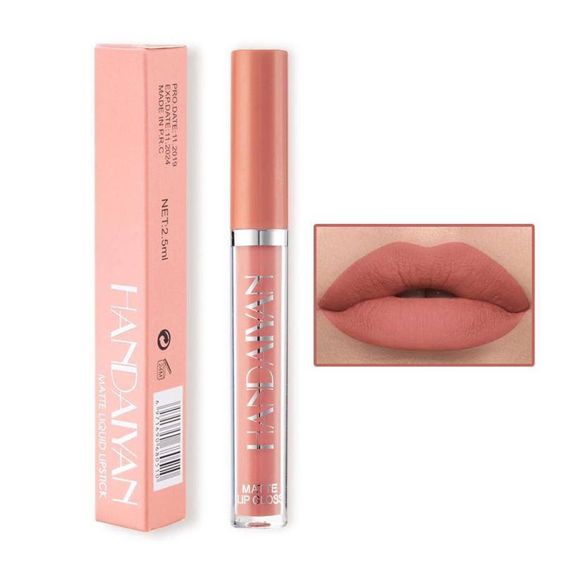 Music Festival Makeup Long Lasting Lip Gloss, Summer Gifts, Moisturizing Matte Liquid Lipstick, Lip Tint Lip Stain Lip Balms for Gift, Girls & Women Cosmetic Supplies, Red Lip Gloss Nut