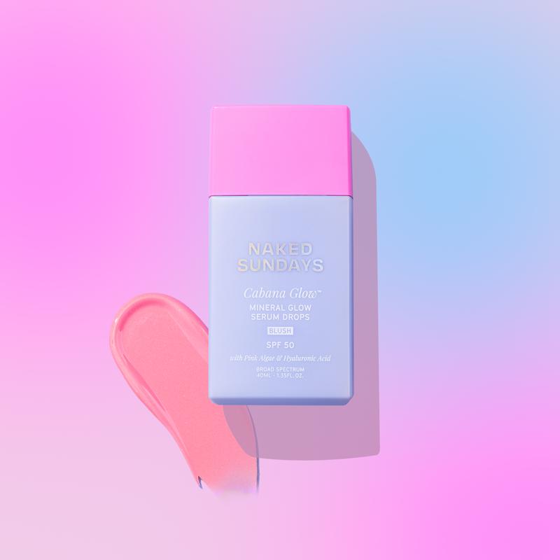 Naked Sundays CabanaGlow SPF50 Mineral Luminizing Blush Serum Radiant Lightweight Brightening Makeup Cosmetic