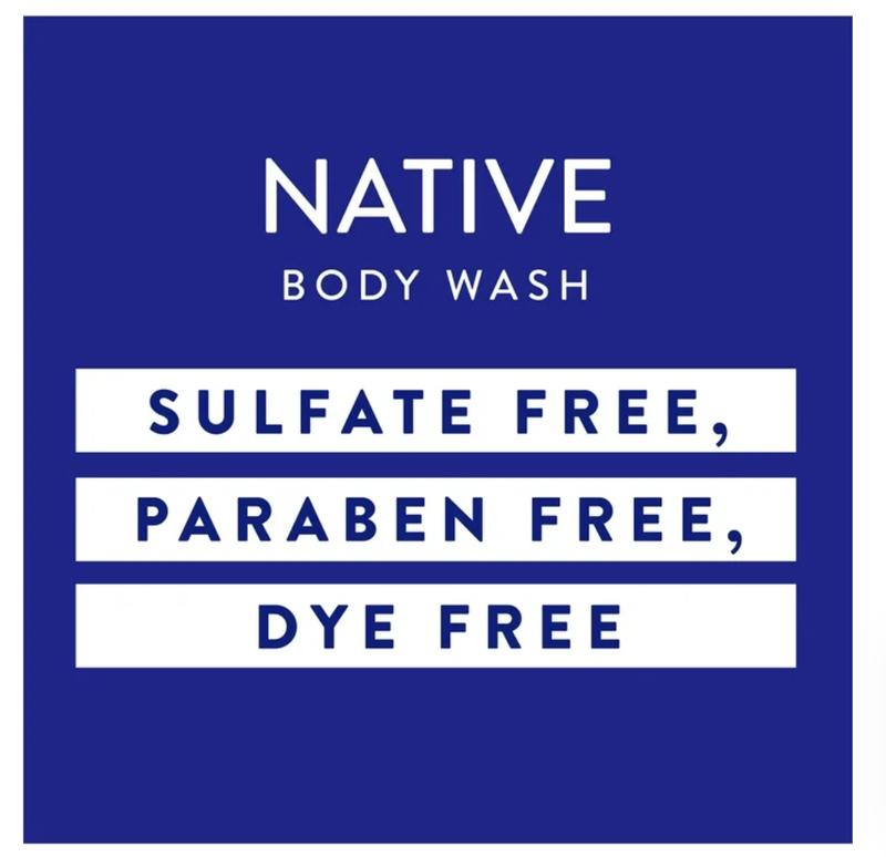 Native Body Wash, Sulfate Free, Sandalwood & Shea Butter, for Women and Men, 18 oz