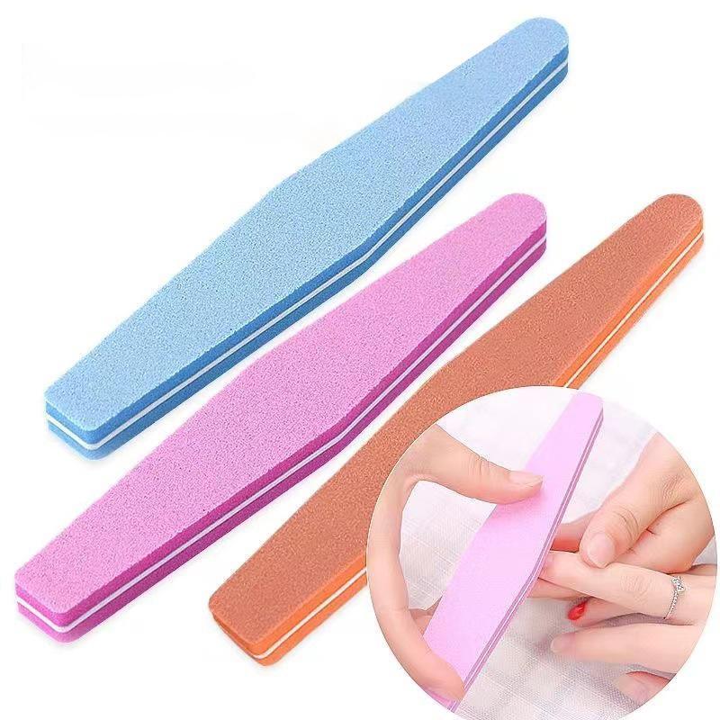 Double Sided Nail File Sponge (10pcs pack), Nail Buffer Block Sponges for Nail Polishing, Professional Manicure Tool for Home & Beauty Salon