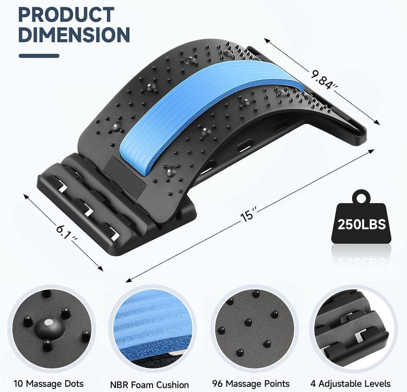 Back Stretcher & Cracker Device for Lower Back Pain Relief, Spine Board for Lumbar Support.