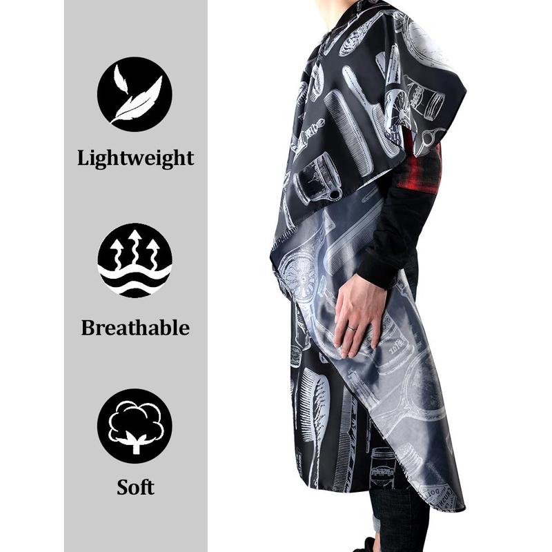 Hairdressing Cape with Snap Closure, 1 Count Hair Tools Pattern Professional Haircut Cape, Hair Cutting Apron for Men Women