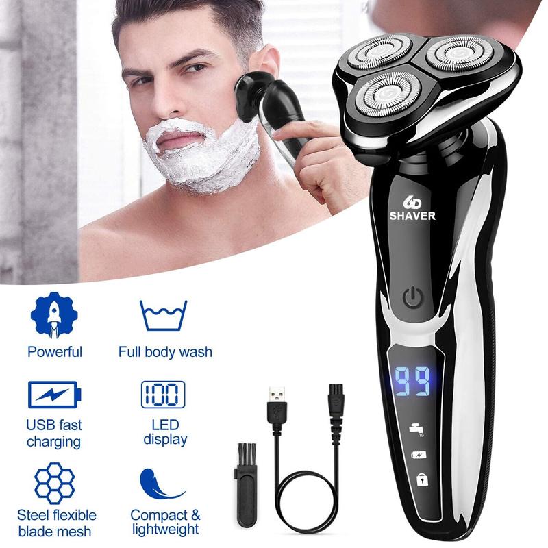 Electric Razor for Men, Electric Shaver for Men, Waterproof Wet Dry Cordless Shaver, Rechargeable Razor for Men Face