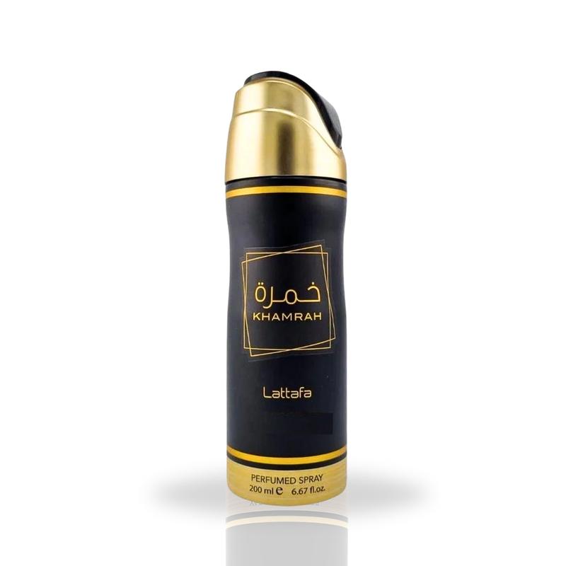 Khamrah Deodorant Spray 200ML (6.7 OZ) By Lattafa | Experiece The Luxury of Spicy, Woody & Floral Fragrance.