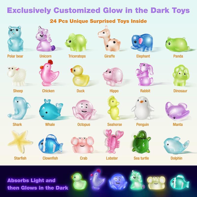 Bath Bombs for  with Toys Inside - 24 Pack  Bath Bombs with Glow in The Dark Bath Toys Inside,   Bubble Bath Fizzy Bath Bombs for Girls Boys, Birthday Gifts for