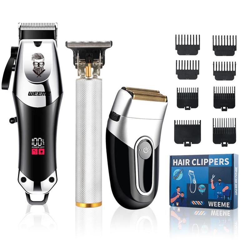 Professional Hair Clipper Set, 1 Box Rechargeable Electric Hair Trimmer & Accessories, Hair Clipper for Men, Great for Stylists Barbershop Salon Home Use