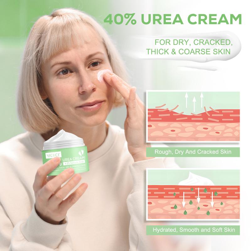 YECUCE 40% Urea Cream +2% Salicylic Acid for Thick, Coarse Skin - Gently Exfoliates Dead Skin and Scales 4.23 oz (120g) Skincare Comfort Skincare Comfort