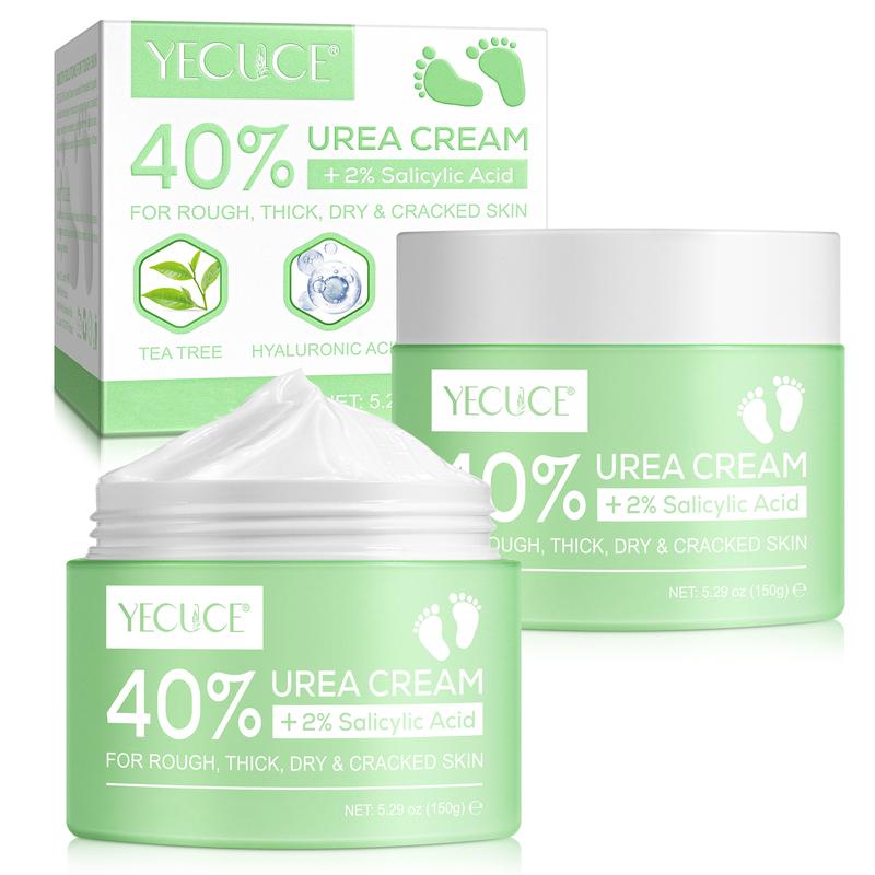 YECUCE 40% Urea Cream +2% Salicylic Acid for Thick, Coarse Skin - Gently Exfoliates Dead Skin and Scales 4.23 oz (120g) Skincare Comfort Skincare Comfort