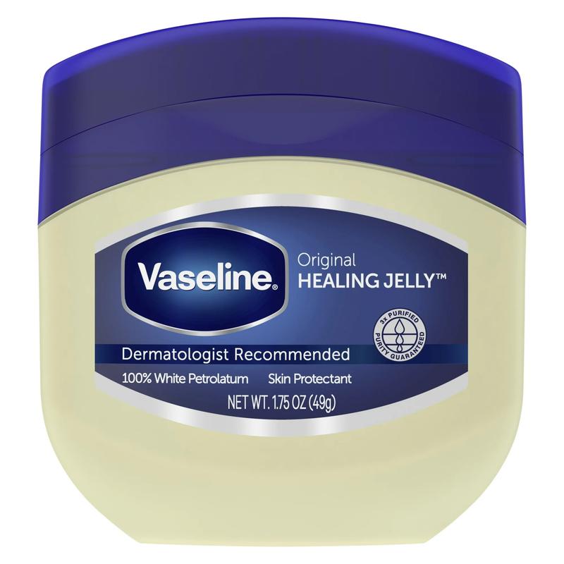 Vaseline 100% Pure Petroleum Jelly Original Unscented Body Moisturizer for All Skin Dryness, 1.75 oz - Pack of 4